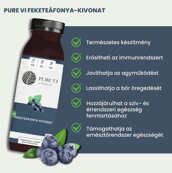Pure Vi Feketeáfonya Kivonat 500ml